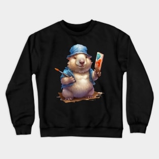 Wombat Painter! Crewneck Sweatshirt